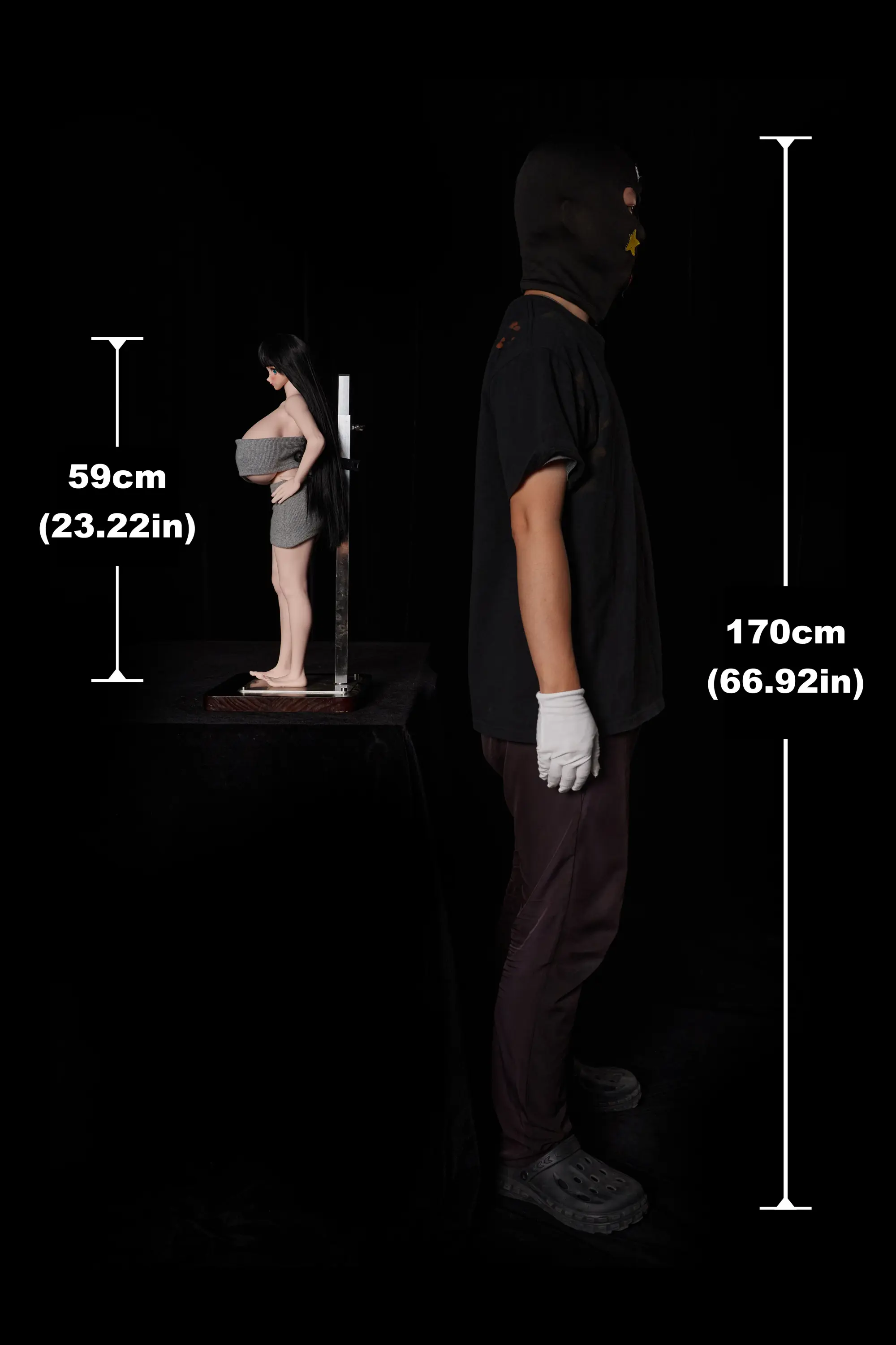 59cm (1ft11) Silikon Patung Seks Mizuki, Kepala N/A